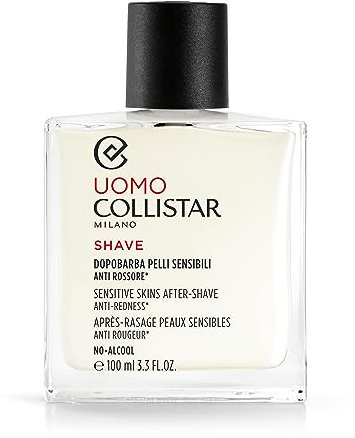 Collistar Uomo Dopobarba Per Pelli Sensibili, Anti-Rossore, Idratantante e Lenitivo, Formula Delicata, Senza Alcool, 100ml