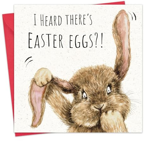 Twizler Funny Easter Card - Bunny - Happy Easter Cards for Mum Dad Nan Grandad - Greetings for Son Daughter Grandson Granddaughter Friend