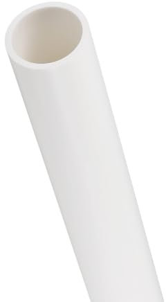 TA-VIGOR 36mm ID 40mm OD PVC Rigid Round Pipe, 0.35M Length Plastic Tube, High Impact Straight Duct Channel for DIY Decoration, Water Cooling System, Fish Tank, Decoration, Cable Sleeve, White