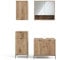 Vicco Badmöbel-Set Eliza, Badezimmerschrank-Set, Viking Oak, 4 Teile