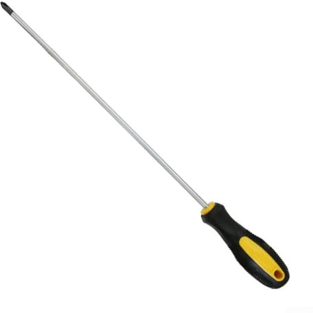 Yuanpgky Cacciavite a taglio lungo 30,5 cm, manico in gomma, cacciavite magnetico, facile da usare, per l'industria e la riparazione automobilistica (cacciavite a croce)