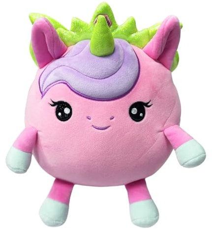 SquishPets Medium - Kuscheltier GALUPY Rainbow Unicorn Shelly, Einhorn Plüschtier 19cm mit Glitzerflügeln, Krone & Horn, zum Kuscheln und Spielen