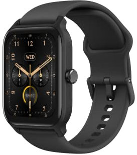 JoJoego Smartwatch Damen Herren mit Telefonfunktion Alexa Integrierter 1.8 Fitnessuhr 100+ Sportmodi Herzfrequenz SpO2 Schrittzähler, Schlafmonitor Sportuhr für iOS Android Schwarz
