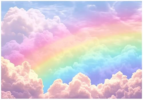 WallArena Vlies Fototapete, Regenbogen, 200x140cm | Fototapeten - Tapeten - für Wohnzimmer Schlafzimmer - Vliestapete Wandtapete Tapete 3D Effekt- inkl. Kleister