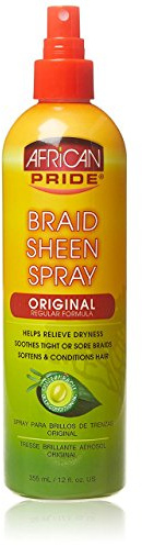 African Pride Olive Miracle Braid Sheen Spray Original Formula 355 ml/12 fl.oz