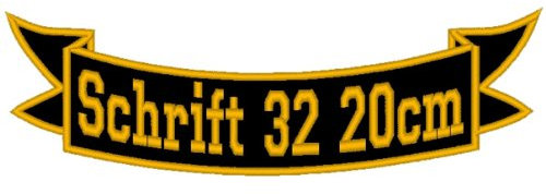 Aufnäher untere Schwinge S1 mit Wunschtext (10 x 3cm) - personalisiert