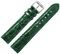 MARBURGER Uhrenarmband 17mm Leder Gruen Silber Kroko Prägung Mit Naht - Montage Set 8131761000120