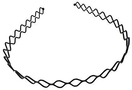 Fat-catz-copy-catz Fashion Girls Ladies Hair Accessories, Metal Headband Spiral Wavy (criss-cross metal headband)
