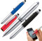 3x Touchpen Kugelschreiber / LED Licht & Touchscreenstift / 1x blau rot schwarz
