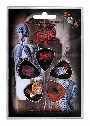 Unbekannt Death Gitarrenplektrum Set, 5 Stück, Kunststoff, Mehrfarbig, für Gitarre