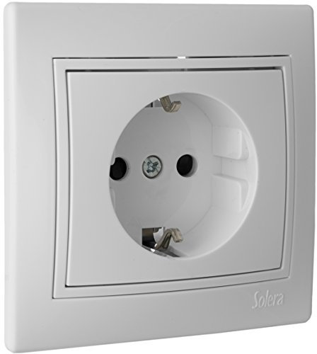SOLERA 42943 Base Bipolar con T/T Lateral 16A 250V S.Europa, 50 W, 250 V, Neutro