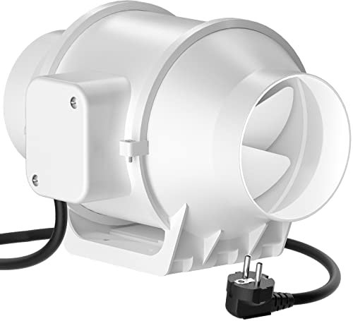 Ventilatore centrifugo, HG Power Estrattore Ventilatore in linea Super Leggero e Silenzioso (100mm standard)
