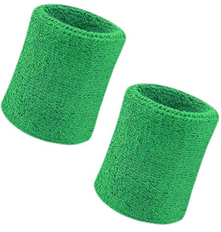 Vidillo Schweißband, 2 Sportarmbänder, Handgelenk, 10,2 cm (4 Zoll), Sport-Armband aus weicher Baumwolle, zum Verdicken, für Basketball, Gymnastikball