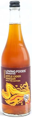 Loving Foods Apple Cider Vinegar With The Mother (750ml) Raw, Unpasteurised & Bursting with Beneficial Live Bacteria (1 x Bottle)