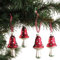 BURI Weihnachtsbaumschmuck Pilz 4er Set Christbaumkugeln Anhänger aus Glas Weihnachtsdeko Fliegenpilz 8cm Christbaumschmuck zum Anhängen Baumschmuck rot