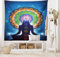 ABAKUHAUS Bunt Wandteppich und Tagesdecke, Mandala Yoga, aus Weiches Mikrofaser Stoff Wand Dekoration Für Schlafzimmer, 230 x 140 cm, Dunkel Blau