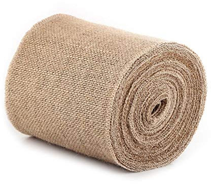 Hessischer Sackleinen Stoff, , Bastelmaterial 10M gewebt rustikale hessische Jute Sackleinen Stoff Band Tischläufer Hochzeit Dekor(15cm)