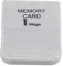 Ruitroliker 1Mb Memory Card for PS1 Console White