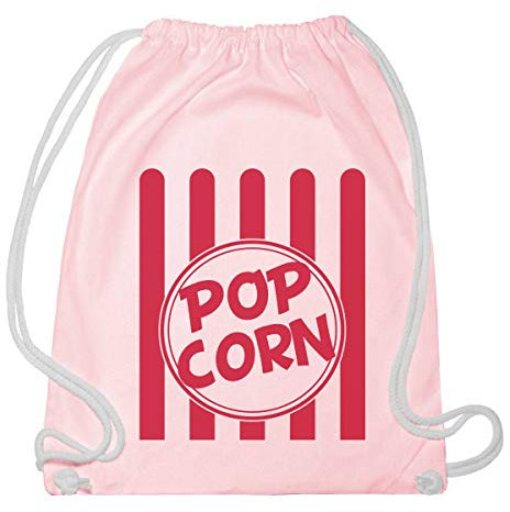 Shirtgeil Stoffbeutel Karneval & Fasching - Popcorn Kostüm Tasche Retro Turnbeutel & Gym Bag One Size Light Pink