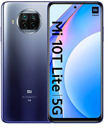 XIAOMI Mi 10T Lite - Smartphone + Kopfhörer (6GB + 64GB, 6,67” FHD+ DotDisplay, Snapdragon 750G, 64MP AI Quad Camera, 4820mAh, Alexa Hands-Free) Atlantic Blau - [Exklusiv bei Amazon]