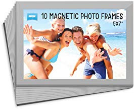 Shot2go Pack of 10 Magnetic Photo Frame Pockets 5x7 (Silver)