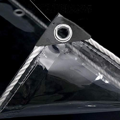 Transparente Wasserdicht Plane,Stabil Flexibel,Breit für Innen und Außenbereich Meterware,Faltbar PVC Material Vordächer mit Ösen,Balkon,Vorhang,0,35mm Dicke,Faltbar,Anpassbar(0.9x1.5m/2.9x4.9ft)