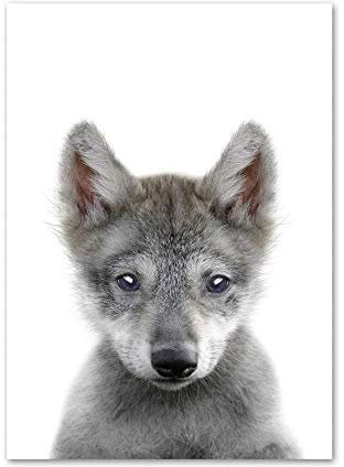 LCSLDW Leinwanddruck Tier Kinderzimmer Wandkunst Leinwand Malerei Nordic Poster Und Drucke Wandbilder Baby Kids Room Decor, Home Decoration, 21X30Cm No Frame