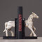 LISAQ Lot de 2 serre-livres rétro en résine faite à la main pour présentation de figurines de cheval
