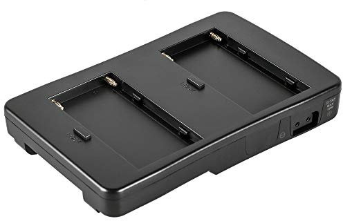 ayex Batterie-Adapterplatte mit Dual-Slot NP-F970 F750 F550 Idealer Ersatz für V-Mount Batterien F2-BP