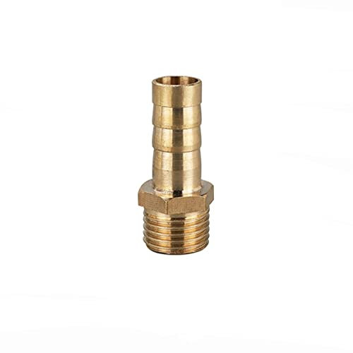 1 Stück BSP Schlauchanschluss Messing Stecker Fitting G 3/8x12mm, Schlauch Barb Schwanz männlich BSP Außengewinde Adapter