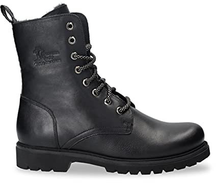 Panama Jack Women's Frisia Combat Boot, Black B001, 40 EU