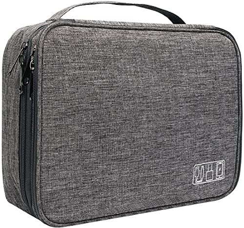 OliviaLiving Elektronik-Organizer, Jelly Comb Elektronisches Zubehör Kabel Organizer Tasche wasserdichte Reise Kabel Aufbewahrungstasche für Ladekabel Power Bank iPad (Grau)