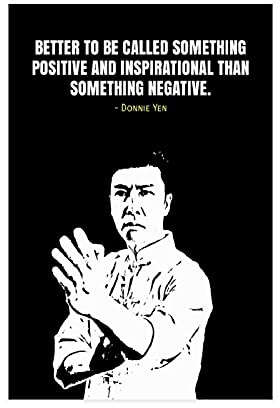 LKJHLK Ip Man Donnie Yen Filmposter Motivationszitat 3 Leinwand Schlafzimmer Dekor Bild Drucke Büro Wohnheim Raumdekoration Geschenke Unframe 30 x 45 cm