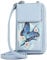 irisaa Kleine Handy Umhängetasche, Geldbörse Damen Brieftasche RFID Schutz Crossbody Handytasche Reisepass mit Kartenfächern und Verstellbarem Schultergurt, Damen Tasche:Blau Schmetterling