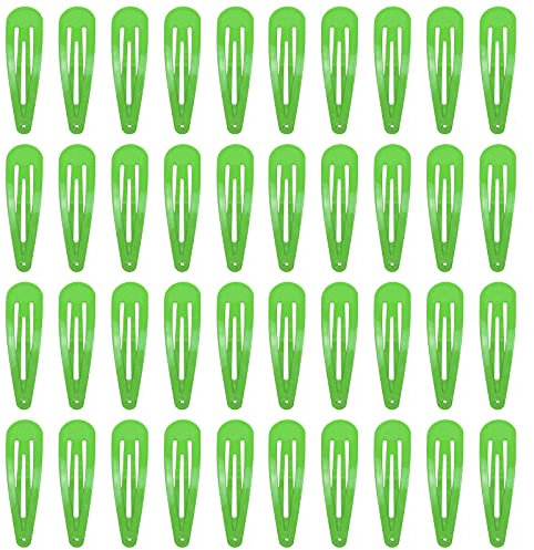 Lot de 40 pinces à cheveux en métal de 5,1 cm pour filles (vert)