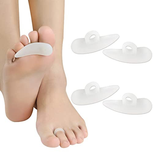 2 Pares Almohadillas Correctoras de Dedos Separador De Dedos Ortesis De Dedo En Martillo Separador De Dedos De Silicona Hallux Valgus Cuidado De Los Dedos Del Pie