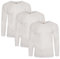 Keanu Mens Thermal Long Sleeve Top - Pack of 3 - Winter Warm Brushed Underwear Long Sleeve Top Baselayer - Sizes S M L XL 2XL (White, Medium)