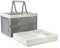 Spesh 2 Stücke Klappbox mit Henkel 30 * 22cm Aufbewahrungsbox klappbar Klein Plastik Aufbewahrungskorb Klappkisten für Küche, Badezimmer, Schlafzimmer,Kinderzimmer (Weiß + Weißgrau)