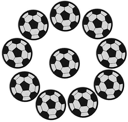 Iron on Patches for Football Shirt, 10Pcs Soccer Ball Embroidery Patches Football Sew on Badge for Backpack Clothing Accessories Patch Sticker Badge DIY Repair