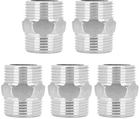 Raccordi Per Tubi con Nippli Filettati Raccordi Per Tubi in Metallo G3/4in Maschio a G3/4in Maschio Adattatore Connettore Per Nippli Esagonali Raccordo Per Tubi Filettati in Acciaio Inossidabile