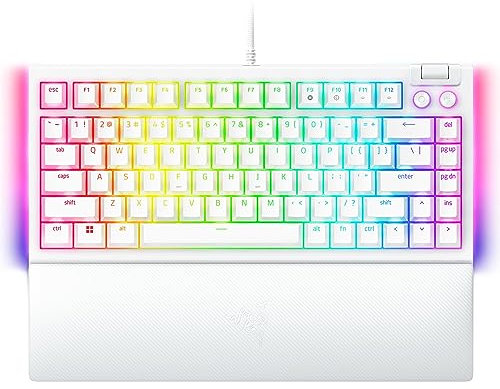 Razer - BlackWidow V4 75% Mechanical Gaming Keyboard: Hot-swappable Design - Compact and Durable - Orange Tactile Switches - Chroma RGB - Media Keys and MF Roll