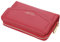 Skyearman Portefeuille Femme Cuir Moyen Porte Monnaie Femmes Fermeture Éclair Poche à Monnaie Porte-Cartes avec 10 Compartiments pour Cartes Portefeuilles Pochette Femme (Rouge)