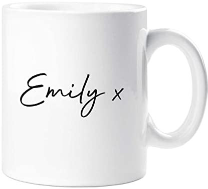 GaRcan Taza de café de cerámica, Tazas de café de cerámica, Taza Personalizada con autógrafo, Taza de té con Nombre Personalizado, 11oz (un Color)