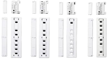 Guida di scorrimento for cassetto del frigorifero for congelatore Porta del frigorifero integrata Staffa di montaggio in plastica Guida for ripiano Kit di scorrimento fisso 2/4 gruppi (Color : 4 grou