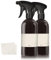 Oputec 2 x 500ml Sprühflaschen aus Kunststoff Schwarz zum Befüllen, mit ergonomischem Sprühkopf + Etiketten - Leere Wassersprühflasche für Pflanzen, Blumen, Reinigungsmittel, Haarpflege und mehr