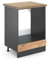 Vicco Meuble pour Four R-Line, Chêne de Force doré/Anthracite, 60 cm, PT Chêne