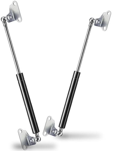 Resorte de elevación de gas de 15 pulgadas, 100 libras/445N, para caravana, camper, cama, caja de herramientas, tapa de juguetes, sótano, barco, escotilla de TV, gallinero, piezas de repuesto negras,