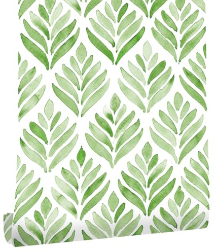 myforHD Tapete Selbstklebende Fototapete Wandpapier Blume Folie Dekorfolie Möbelfolie Klebefolie Pflanzen Laub Blumen Design 44cmX1000cm Vintage Wanddeko Wandtapete Wohnzimmer Schlafzimmer