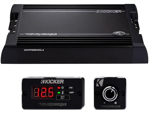 Kicker Warhorse WXA3600.1 Amplificador de subwoofer monobloque | 3600 vatios x 1 a 1 ohmio - 49WXA36001