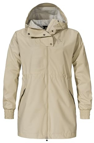 Schöffel Damen Parka Style Bohorok WMS, wasserdichter Regenparka aus recyceltem Material, atmungsaktive Allwetterjacke mit Oversize-Passform
